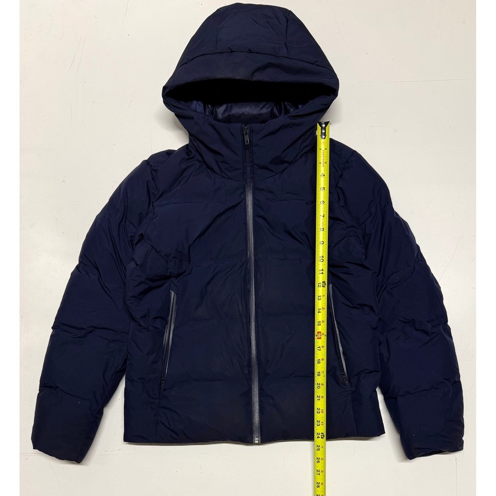 Uniqlo Seamless Down Parka Navy Blue Hooded Puffer Jacket 311-449725 Mens Small